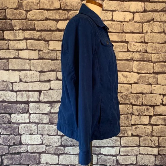 Amber Sun Blue Suede Like Jacket Size Large - Picture 7 of 11